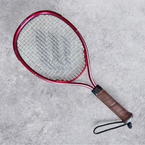 Vintage Ektelon Rogue Racquetball Racket Metal Frame Leather Grip